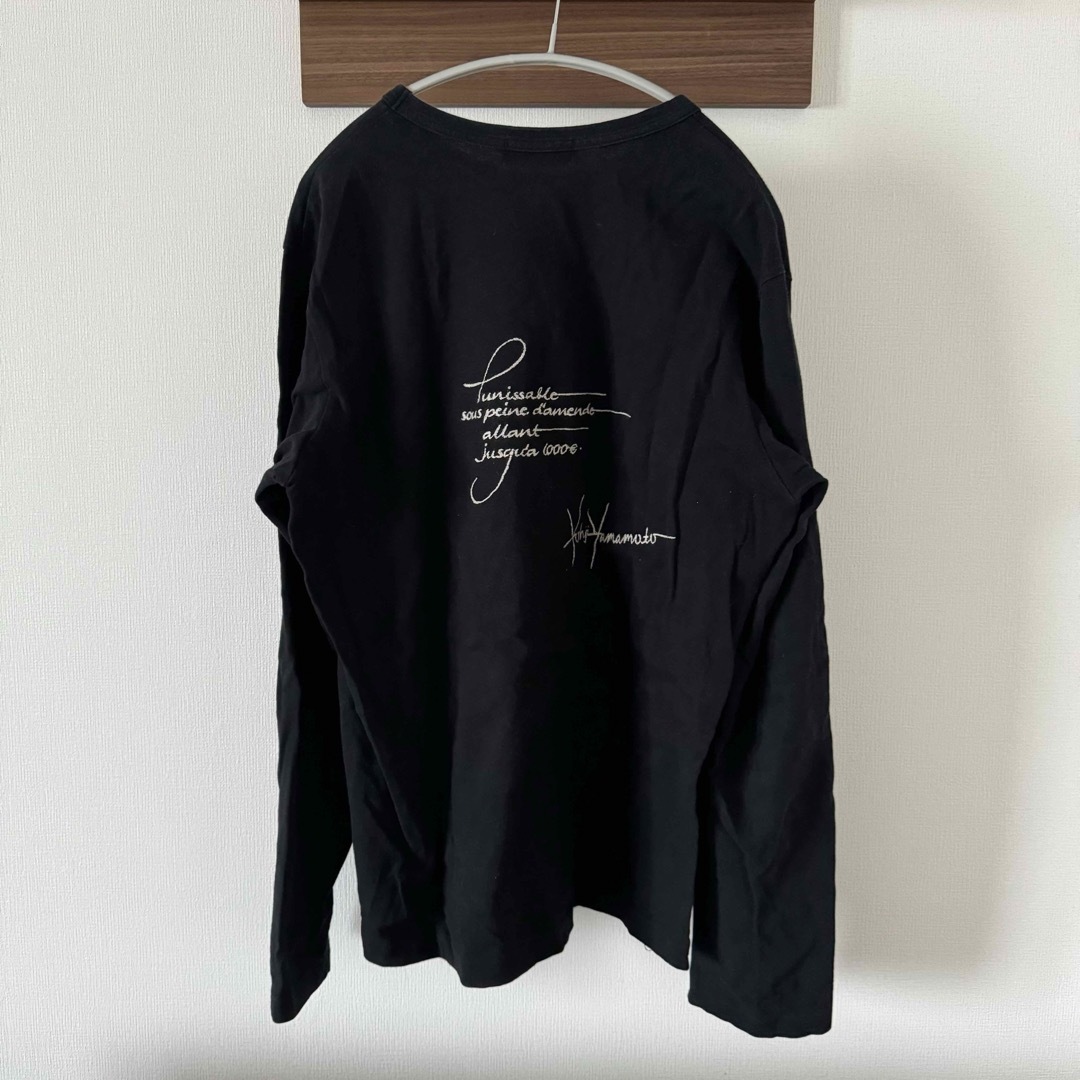 Yohji Yamamoto(ヨウジヤマモト)のyohjiyamamoto 刺繍ロングTシャツ メンズのトップス(Tシャツ/カットソー(七分/長袖))の商品写真