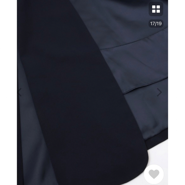Flolia(フロリア)の【自宅で洗える】ポンチョデザインノーカラー長袖ジャケット＆テーパードパンツの2点 レディースのフォーマル/ドレス(スーツ)の商品写真