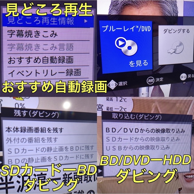【ブルーレイ HDD レコーダー内蔵】39V型 三菱 REAL 液晶テレビリアル
