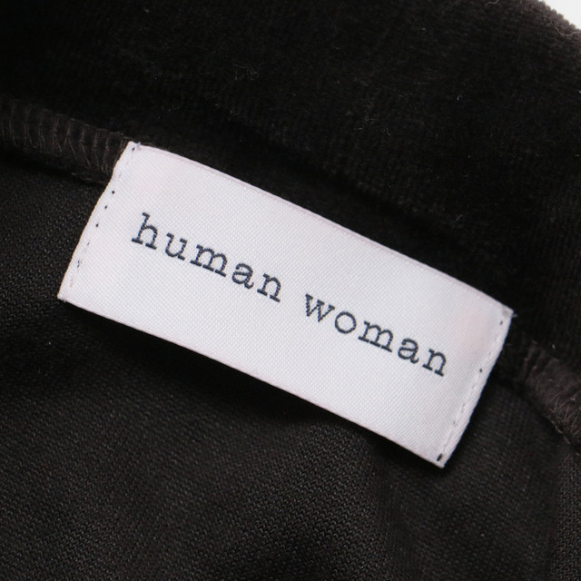 HUMAN WOMAN(ヒューマンウーマン)のHUMAN WOMAN ヒューマンウーマン カットソー トップス ブラウン M プルオーバー 長袖 タートルネック ベロア コットン ポリエステル 22秋冬 おしゃれ シンプル 無地 【レディース】【中古】【美品】 レディースのトップス(カットソー(長袖/七分))の商品写真