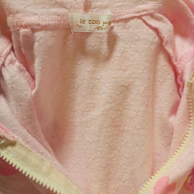95 キッズ ベビー 上着 アウター ピンク ハート キッズ/ベビー/マタニティのキッズ服女の子用(90cm~)(ジャケット/上着)の商品写真
