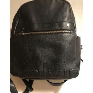 美品calvin klein リュックキャンバス　レザー　総柄　金具