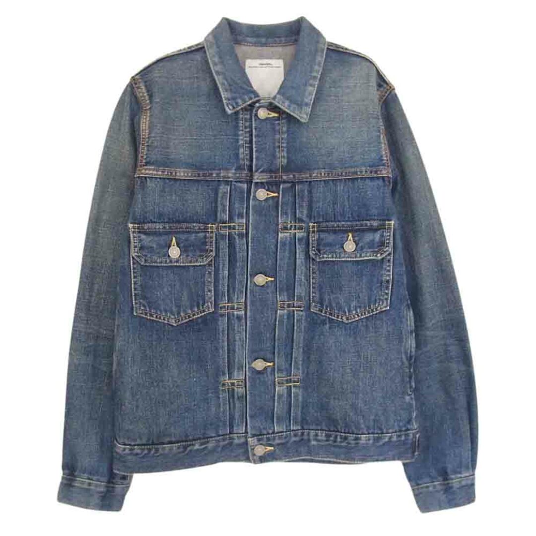 VISVIM ビズビム 0114205006001 SS 101 JKT DAMEGED 13oz 藍染め ディアパッチ デニム ジャケット インディゴブルー系 1【美品】