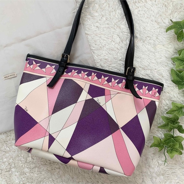 【美品】EMILIO PUCCI エミリオプッチ トートバッグ ハンドバッグ