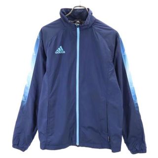 アディダス(adidas)のアディダス トラック ロゴプリント ジャケット M ネイビー系 adidas ジャージ メンズ 【中古】  【230317】(ダッフルコート)