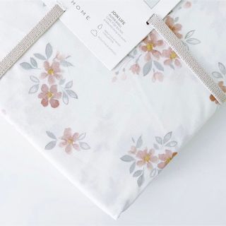 ザラホーム(ZARA HOME)の新品 ZARA HOME ザラホーム マリン フラワー プリント フラットシーツ(シーツ/カバー)