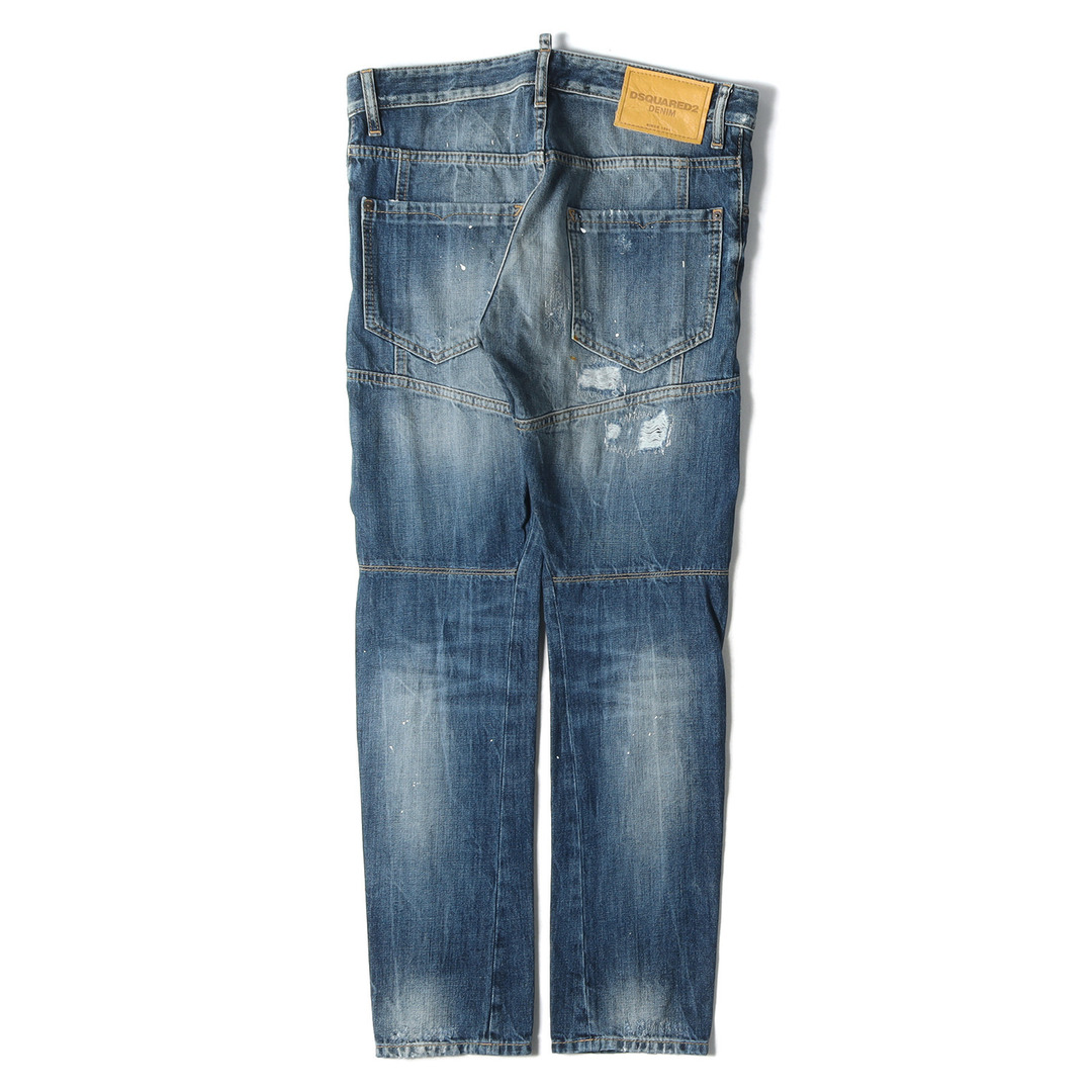 DSQUARED2 ディースクエアード パンツ ペイント ダメージ リペア 加工 ティディ バイカー デニムパンツ TIDY BIKER JEAN  16SS ボトムス ジーンズ インディゴ 46 イタリア製 【メンズ】【中古】