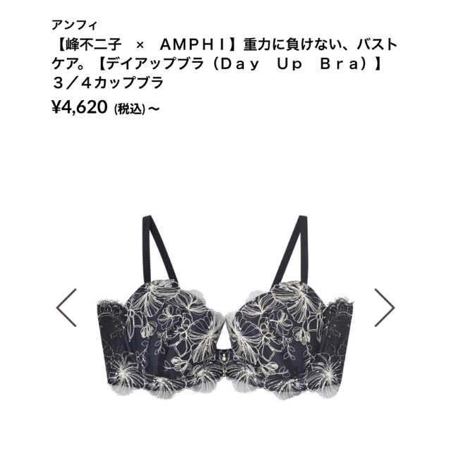 AMPHI(アンフィ)のAMPHI  デイアップブラ　Ｄａｙ　Ｕｐ　Ｂｒａ レディースの下着/アンダーウェア(ブラ)の商品写真