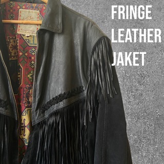 schott - "US" fringe leather jaket フリンジ レザージャケット