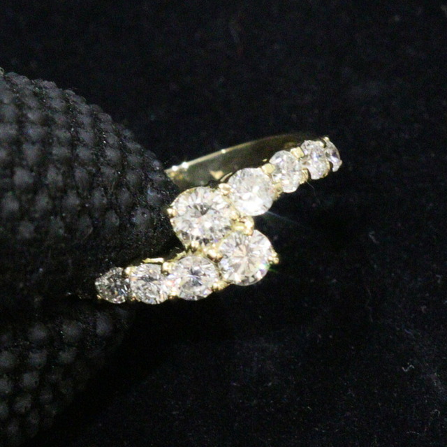 K18　ダイヤモンド1.00ｃｔ　10Ｐダイヤモンドリング　12号　シンプル　指輪　ジュエリー　レディース　プレゼント包装可　松前R56号店 5