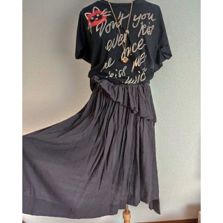 ヴィヴィアンウエストウッド(Vivienne Westwood)のヴィヴィアンウエストウッド アングロマニア フリルアシンメトリースカート(ひざ丈スカート)