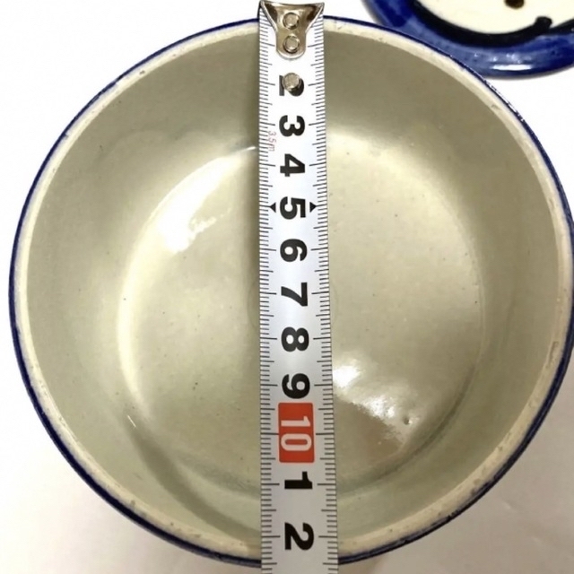 未使用品 梅文三段重 陶器 お重 梅柄 取り皿5枚セット 和食器 3段重
