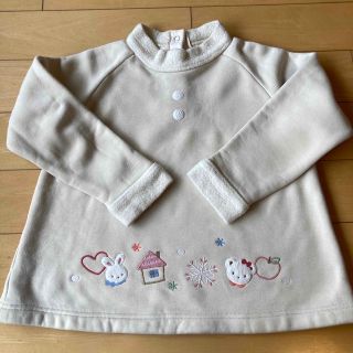 ファミリア(familiar)のファミリア　120 スウェット　裏起毛　グレージュ　トレーナー　かわいい(Tシャツ/カットソー)