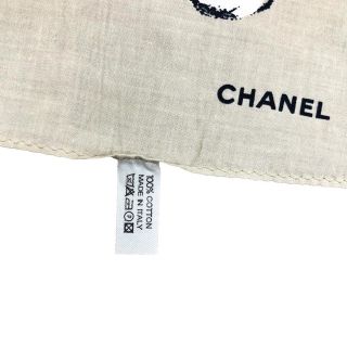 備考[USED/]CHANEL シャネル スカーフ 帽子 花 パンプス 水色 ブラック 60×50 ブルー 水色 コットン  ai-tdc-003626-4e