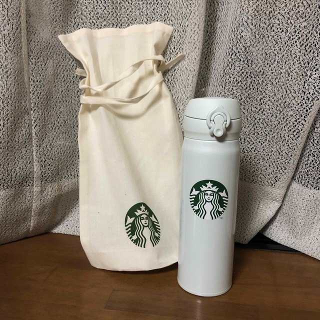 スタバ　ハンディーステンレスボトル　水色