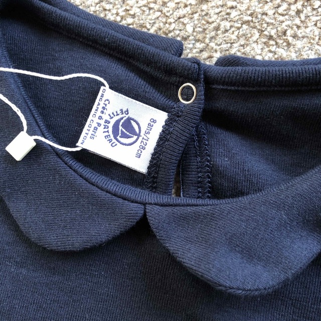 PETIT BATEAU - ご専用☆プチバトー 襟付きカットソー ネイビー8aの