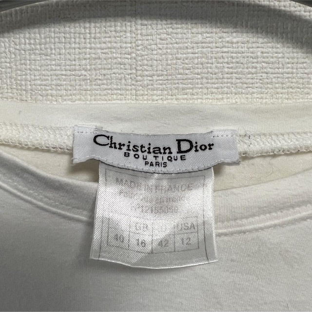Christian Dior(クリスチャンディオール)の90s ヴィンテージ  クリスチャン ディオール ラメプリント 七部袖カットソー レディースのトップス(Tシャツ(長袖/七分))の商品写真