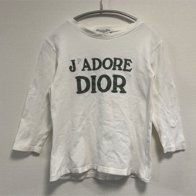 Christian Dior(クリスチャンディオール)の90s ヴィンテージ  クリスチャン ディオール ラメプリント 七部袖カットソー レディースのトップス(Tシャツ(長袖/七分))の商品写真