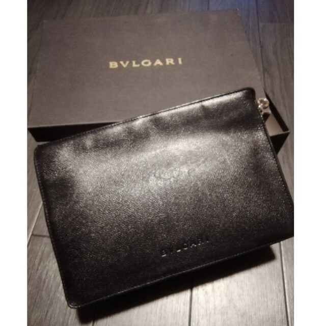 BVLGARI(ブルガリ)のBVLGARI ブルガリ セカンドバッグ　カーフ レザー ブラック　顧客限定 メンズのバッグ(セカンドバッグ/クラッチバッグ)の商品写真