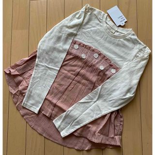 アプレレクール(apres les cours)のアプレレクール お花モチーフドッキングトップス 140(Tシャツ/カットソー)