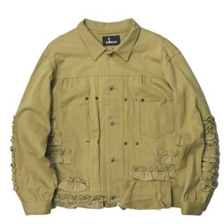 A x BEAMS BOY エィス ビームスボーイ 別注 フリルジャケット BB2S001 ONE SIZE ベージュ ストレッチ コットン ブルゾン アウター【中古】【A × BEAMS BOY】