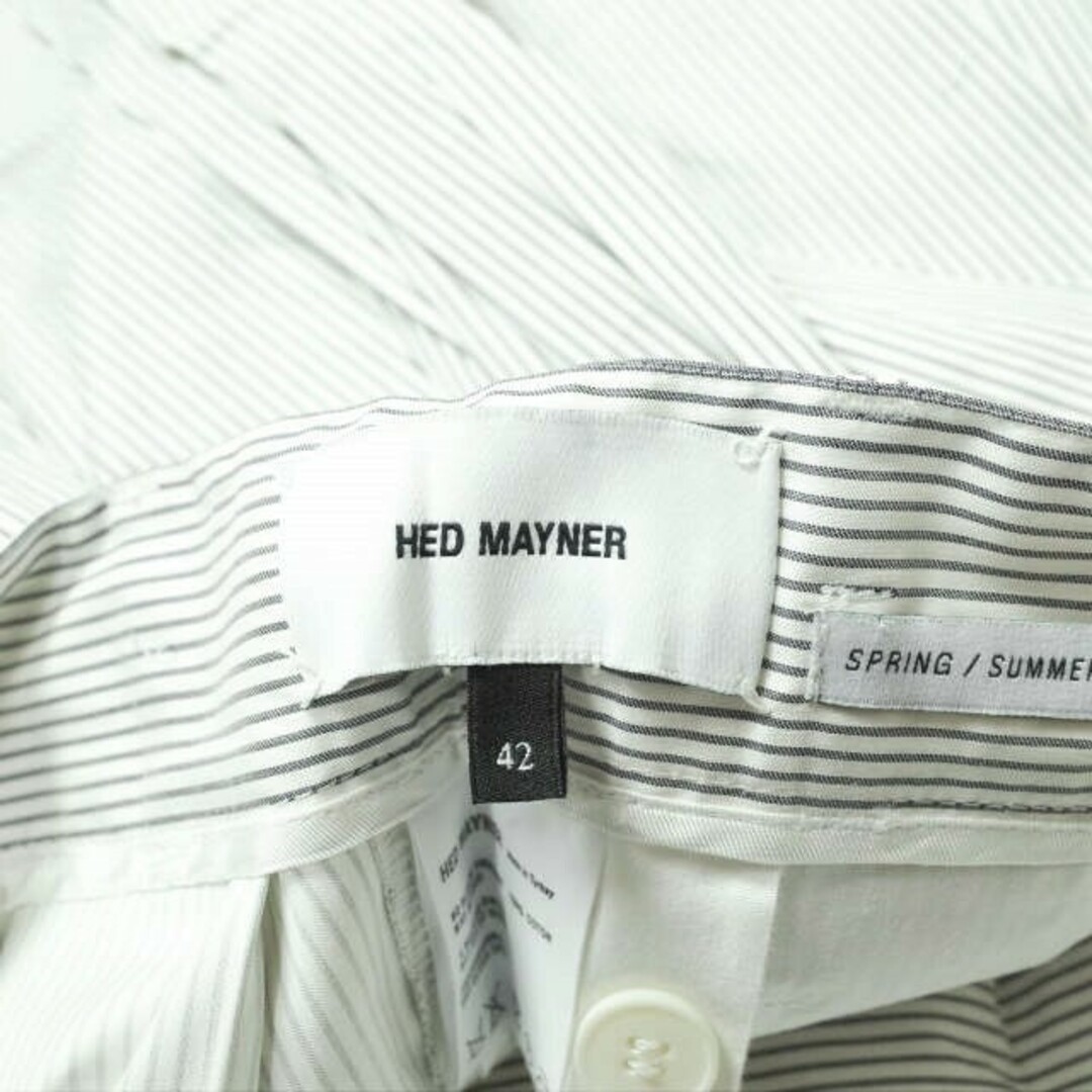 HED MAYNER ヘドメイナー 16SS 6 PLEAT STRIPE PANT 6プリーツ