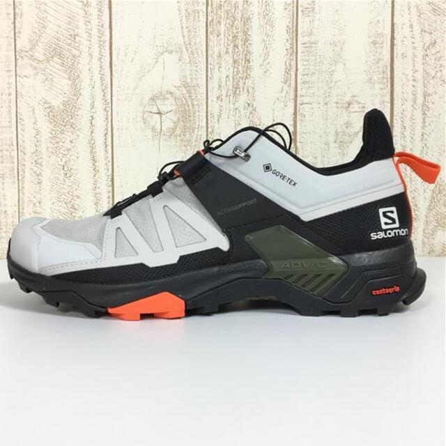 MENs 28.0cm  サロモン エックス ウルトラ 4 ゴアテックス X ULTRA 4 GORE-TEX トレイルランニングシューズ SALOMON L41385400 LUNAR ROCK / BLACK / CHERRY TOMATO ホワイト系