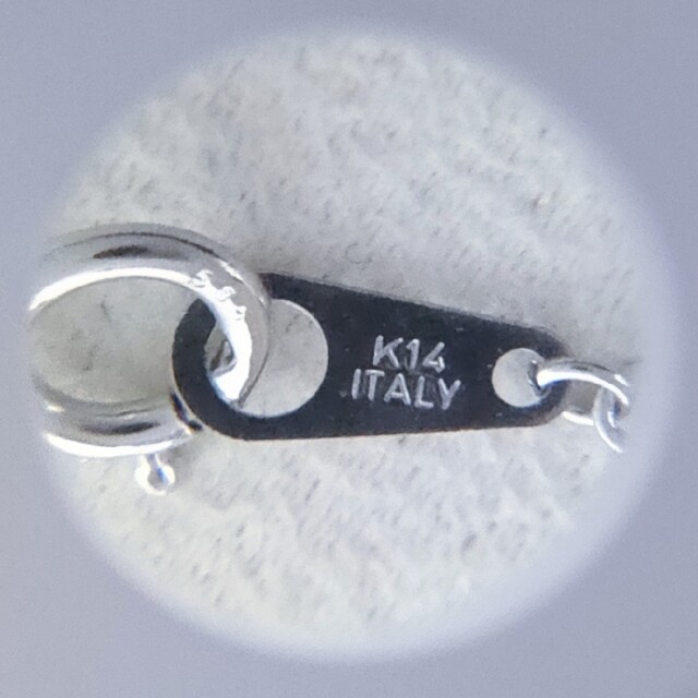 ダイヤモンド×ピンクサファイア ネックレス K14YG 2.4g レディースのアクセサリー(ネックレス)の商品写真