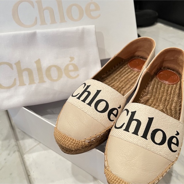 完売サイズ】Chloe「WOODYサンダル エスパドリーユ フラット シューズ