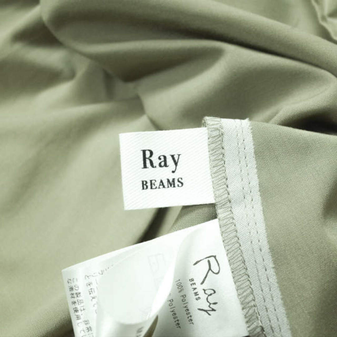 Ray BEAMS(レイビームス)のRay BEAMS レイビームス 22SS シャーリングギャザーワンピース 63-26-0576-597 ONE SIZE Lt.OLIVE 長袖 ロング ドレス シャツ トップス【中古】【Ray BEAMS】 レディースのワンピース(ロングワンピース/マキシワンピース)の商品写真