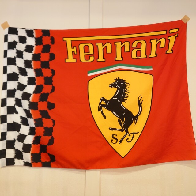Ferrari(フェラーリ)のフェラーリ　フラッグ　企業ロゴ　FERRARI インテリア/住まい/日用品のインテリア/住まい/日用品 その他(その他)の商品写真