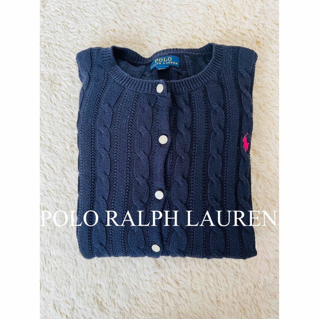 POLO RALPH LAUREN(ポロラルフローレン)の美品　ポロ　ラルフローレン　カーディガン　ボレロ　ニット　ケーブル　人気　完売 レディースのトップス(カーディガン)の商品写真