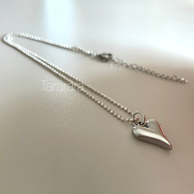 ●stainless HeartネックレスS●金属アレルギー対応 レディースのアクセサリー(ネックレス)の商品写真