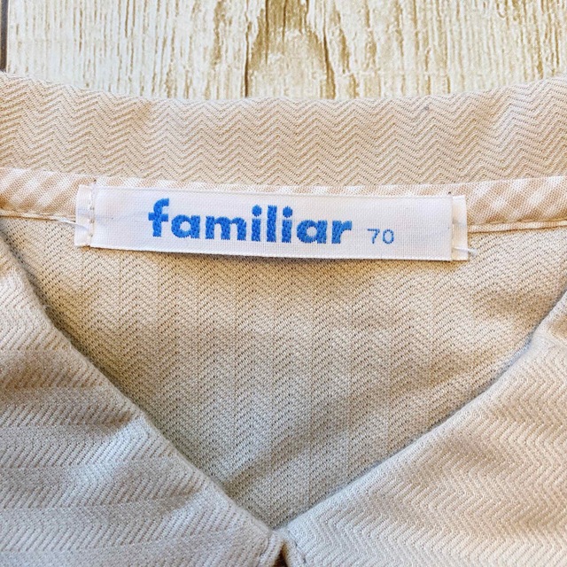 familiar(ファミリア)のfamiliar ファミリア　ベージュ　ジャケット　スプリングコート　上着　70 キッズ/ベビー/マタニティのベビー服(~85cm)(ジャケット/コート)の商品写真