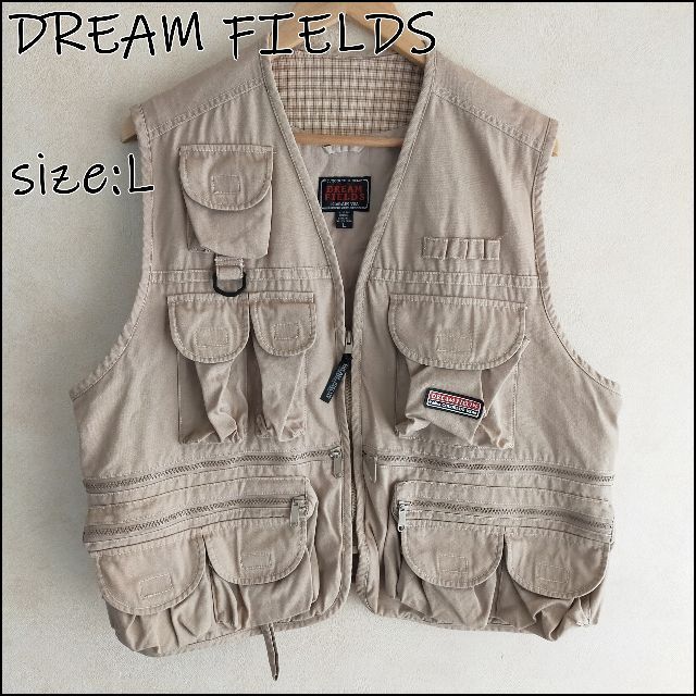 DREAM FIELDS フィッシングベスト Lサイズ ベージュの通販 by Ti-store|ラクマ DREAM FIELDS フィッシングベスト Lサイズ ベージュ
