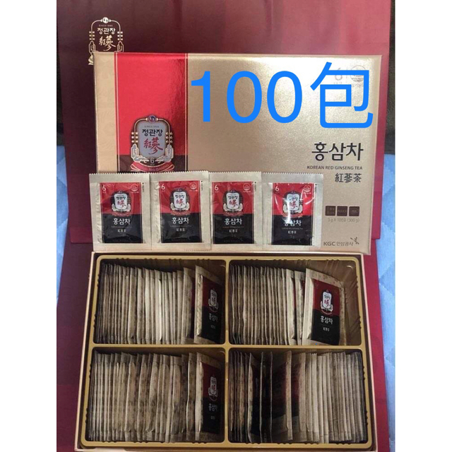 正官庄6年紅参茶・高麗人参茶 3g×100包 正官庄 6年根高麗人参紅参茶ロイヤル 3g×25包