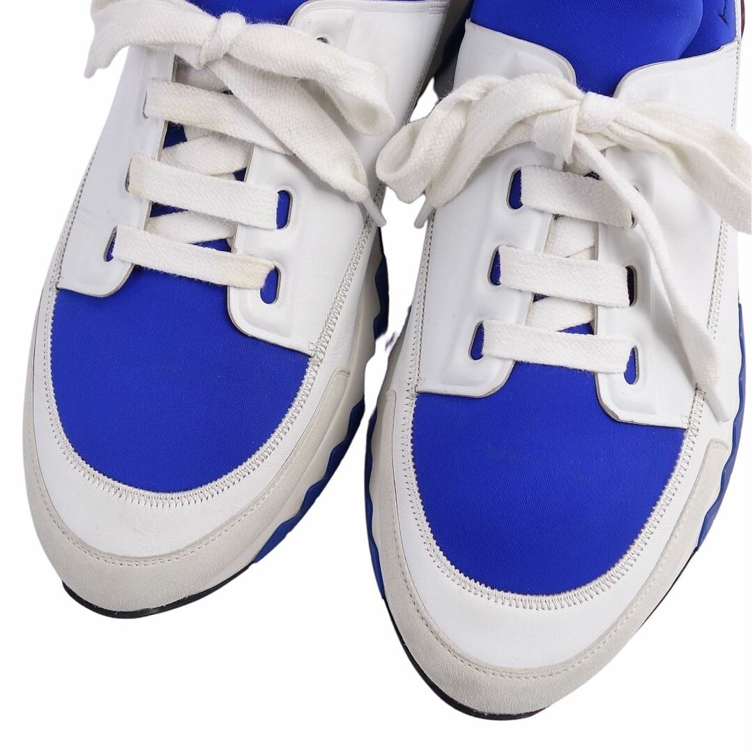 Hermes(エルメス)のエルメス HERMES スニーカー Stadium スタジアム メンズ レザー 41.5 (26.5cm) ホワイト/ブルー/レッド イタリア製 シューズ 靴 メンズの靴/シューズ(スニーカー)の商品写真