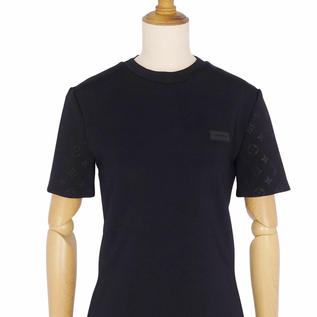 極美品 ルイヴィトン LOUIS VUITTON Tシャツ 22AW 半袖 ショートスリーブ モノグラム ジャージー トップス レディース XS  ブラック