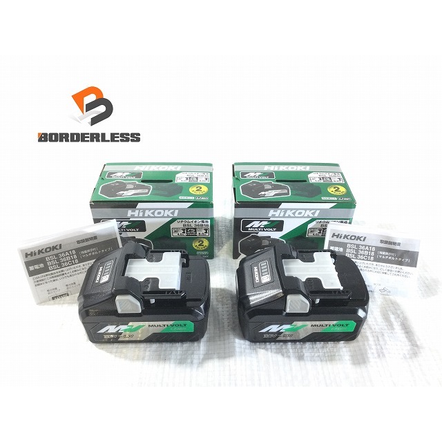 ☆未使用品 2点セット☆HiKOKI ハイコーキ 36V 4.0Ah 純正 マルチボルトバッテリー BSL36B18 リチウムイオン電池 蓄電池 68483 | フリマアプリ ラクマ