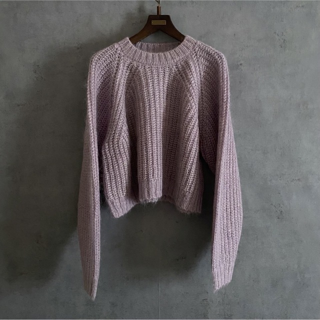 新品 NKNIT ンニット mix color mohair knit ショート - ニット/セーター