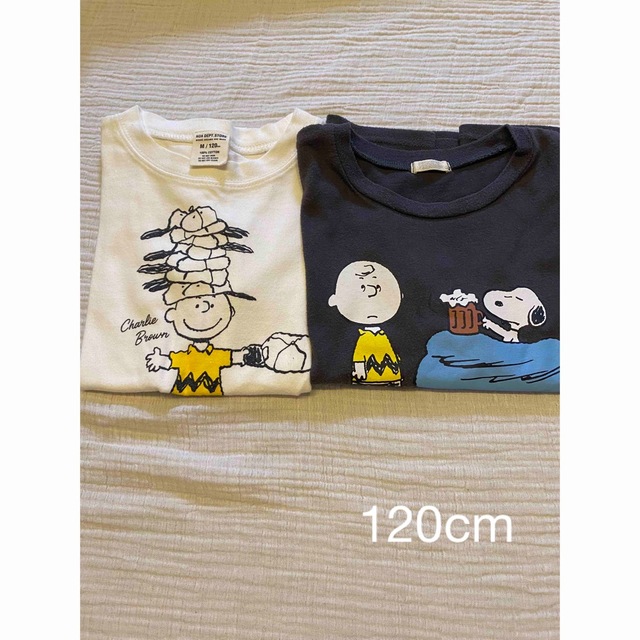 PEANUTS(ピーナッツ)の子供服　120cm  半袖Tシャツ　2枚セット キッズ/ベビー/マタニティのキッズ服男の子用(90cm~)(Tシャツ/カットソー)の商品写真