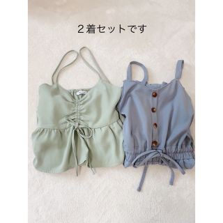 2着セット　セットアップ☆ M  ワンピ(シャツ/ブラウス(半袖/袖なし))