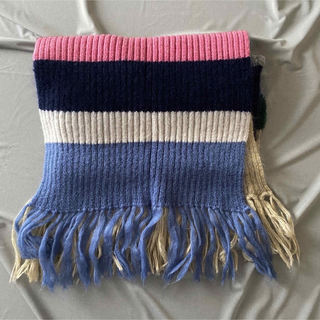 新品 22AW NKNIT mix stripe big KNIT scarf