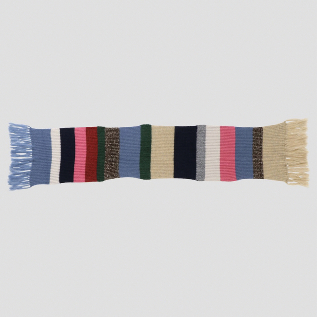 新品 22AW NKNIT mix stripe big KNIT scarf-