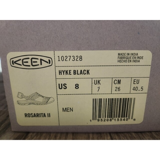 HYKE(ハイク)のHYKE × KEEN ROSARITA II Black×Black 26.0 メンズの靴/シューズ(サンダル)の商品写真