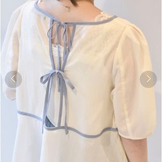 ダブルクローゼット(w closet)のw closet 配色パイピングブラウス(シャツ/ブラウス(半袖/袖なし))