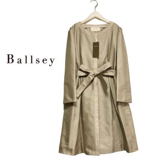 【新品未使用】BALLSEY パイピングノーカラーワンピースコート