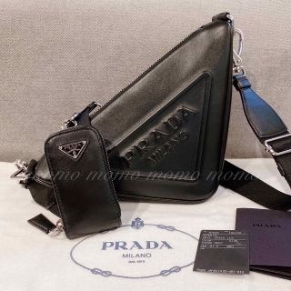 PRADA - 最終値下げ プラダ トライアングルレザーショルダーバッグ