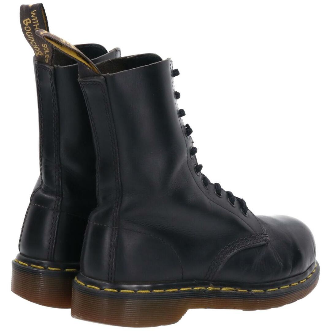 無地生産国ドクターマーチン Dr.Martens スチールトゥ 10ホールブーツ 英国製 UK3 レディース21.5cm /saa008729