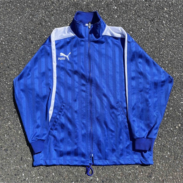 あいみょん着用 同型同色 プーマ バイカラー トラックジャケット 青×白 90s